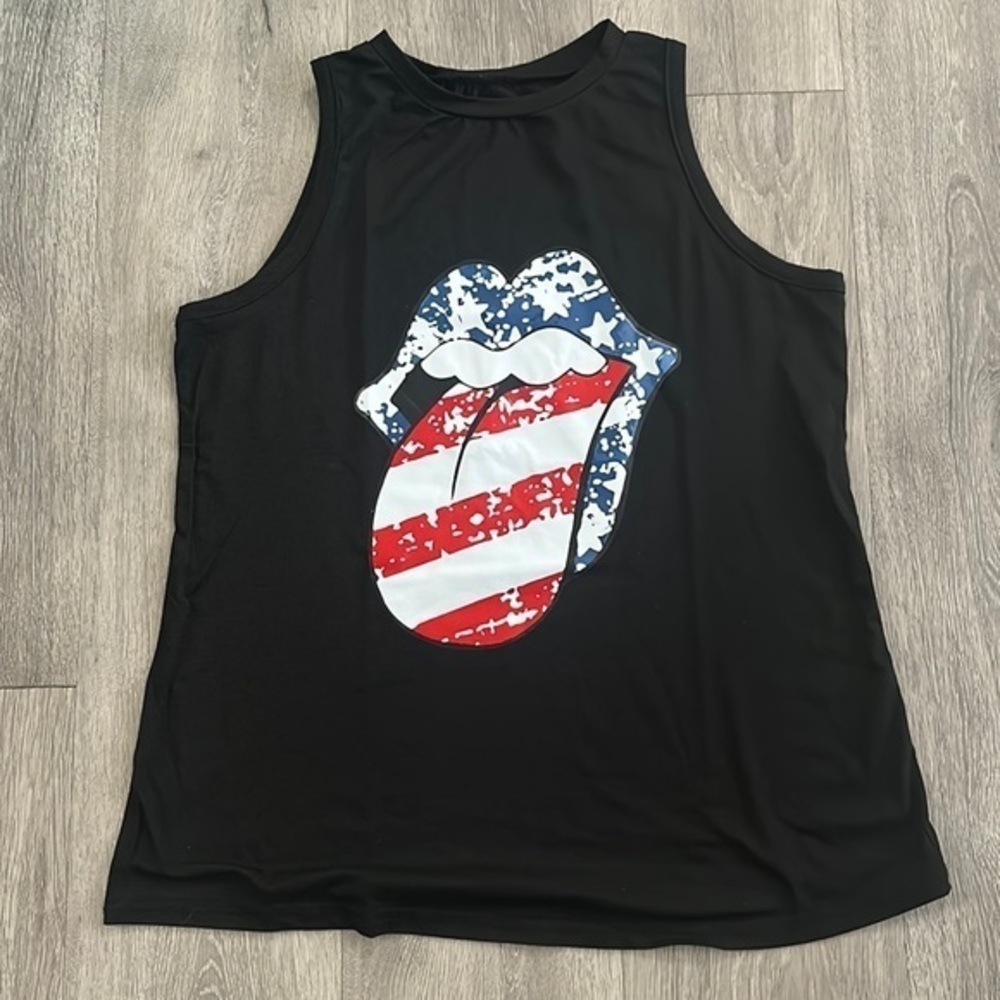 The Rolling Stones Tee Tank Women’s Sleeveless Vintage Tongue Shirt